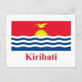 Carte Postale Drapeau Kiribati avec nom (Devant)