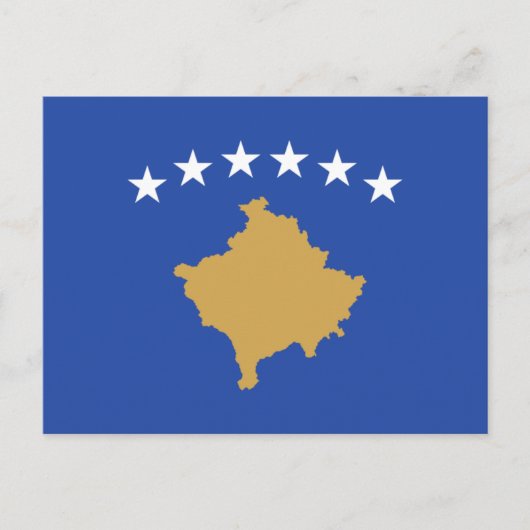 Carte Postale Drapeau kosovar, Drapeau du Kosovo (Devant)
