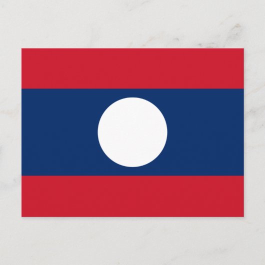 Carte Postale Drapeau lao, Drapeau du Laos (Devant)