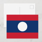 Carte postale Drapeau Laos (Devant / Derrière)