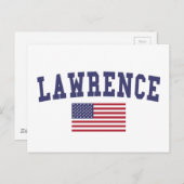 Carte Postale Drapeau Lawrence KS US (Devant / Derrière)