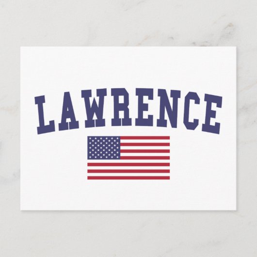 Carte Postale Drapeau Lawrence KS US (Devant)