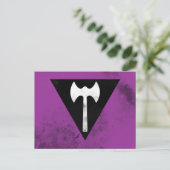 Carte Postale Drapeau lesbien Labrys (Debout devant)