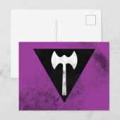 Carte Postale Drapeau lesbien Labrys (Devant / Derrière)