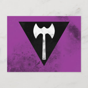 Carte Postale Drapeau lesbien Labrys
