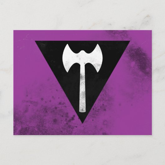 Carte Postale Drapeau lesbien Labrys (Devant)