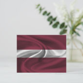 Carte Postale Drapeau Lettonie (Debout devant)