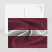 Carte Postale Drapeau Lettonie (Devant / Derrière)