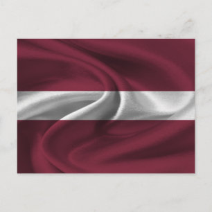Carte Postale Drapeau Lettonie