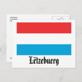 Carte Postale Drapeau Lëtzebuerg (Devant / Derrière)
