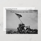 Carte Postale Drapeau levant sur Iwo Jima (Devant / Derrière)