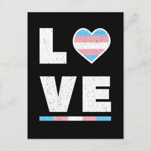Carte Postale Drapeau LGBT Transgenre Fide Drapeau Distressed Gr