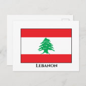 Carte Postale Drapeau libanais (Devant / Derrière)
