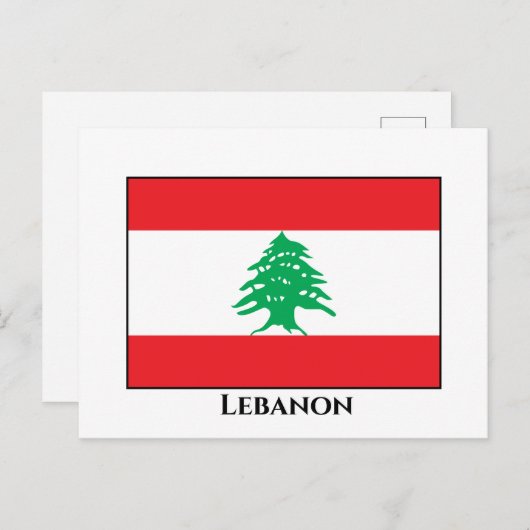 Carte Postale Drapeau libanais (Devant / Derrière)