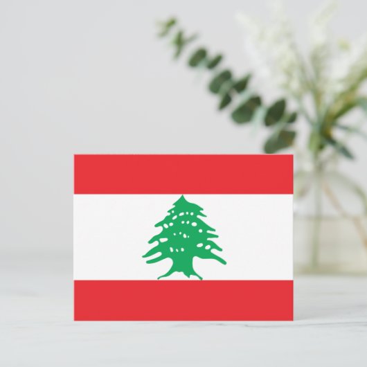 Carte Postale Drapeau libanais, Drapeau du Liban (Debout devant)