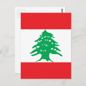 Carte Postale Drapeau libanais - Drapeau libanais - Flacon du Li (Devant / Derrière)