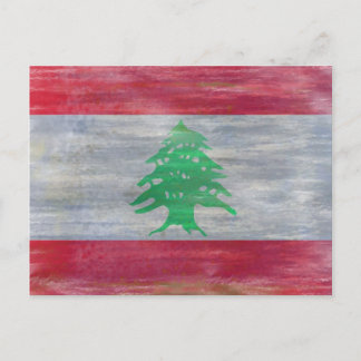 Carte Postale Drapeau libanais en détresse