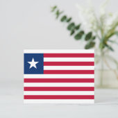 Carte Postale Drapeau libérien, Drapeau du Liberia (Debout devant)