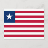 Carte Postale Drapeau libérien, Drapeau du Liberia (Devant)