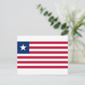 Carte Postale Drapeau libérien (Libéria) (Debout devant)