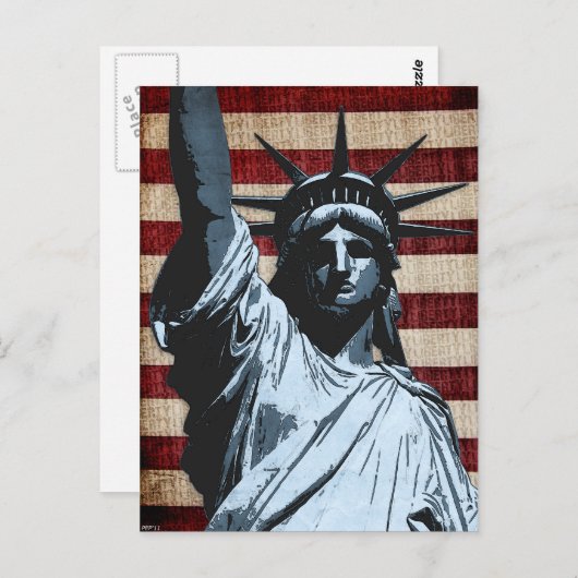 Carte Postale Drapeau Liberty (Devant / Derrière)