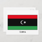 Carte Postale Drapeau libyen (Devant / Derrière)