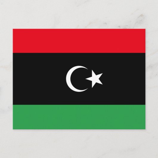 Carte Postale Drapeau libyen, Drapeau de la Libye (Devant)