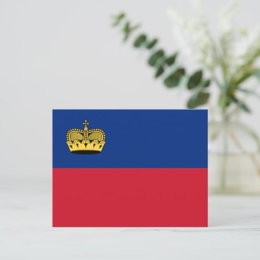 Carte postale Drapeau Liechtenstein (Debout devant)