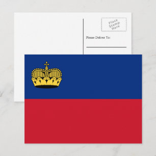 Carte Postale Drapeau liechtensteinois, Drapeau du Liechtenstein