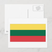 Carte Postale Drapeau Lituanie (Devant / Derrière)