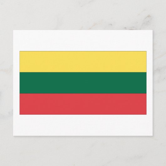 Carte Postale Drapeau Lituanie (Devant)