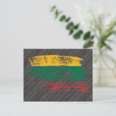 Carte Postale Drapeau lituanien cool (Debout devant)