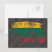 Carte Postale Drapeau lituanien cool (Devant / Derrière)