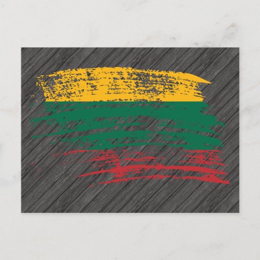 Carte Postale Drapeau lituanien cool (Devant)