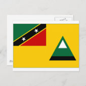 Carte Postale Drapeau local St Kitts Nevis (Devant / Derrière)
