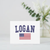 Carte Postale Drapeau Logan US (Debout devant)