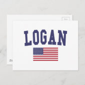 Carte Postale Drapeau Logan US (Devant / Derrière)