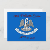 Carte postale Drapeau Louisiane (Devant / Derrière)