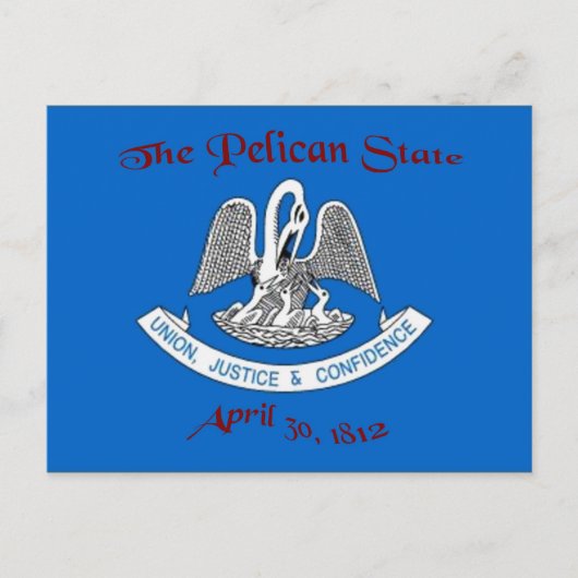 Carte postale Drapeau Louisiane (Devant)