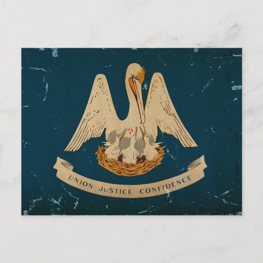 Carte Postale Drapeau Louisiane VINTAGE.png (Devant)