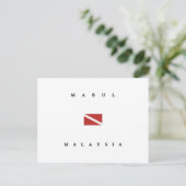 Carte Postale Drapeau Mabul Malaysia Scuba Dive (Debout devant)