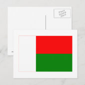 Carte Postale Drapeau Madagascar (Devant / Derrière)