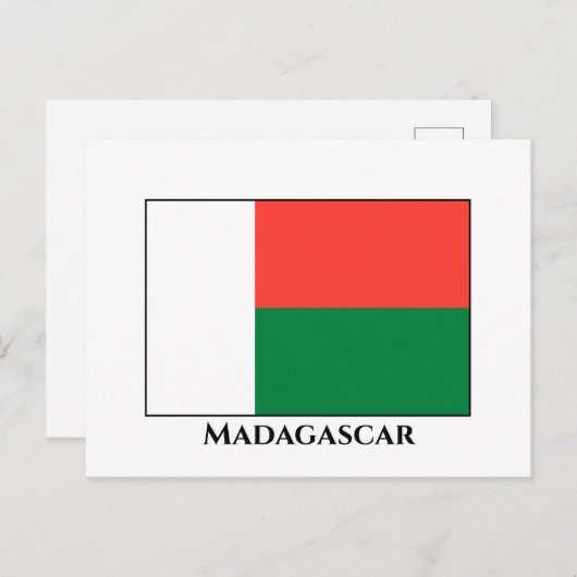 Carte Postale Drapeau Madagascar (Devant / Derrière)