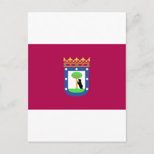 Carte Postale Drapeau Madrid Espagne (Ville)