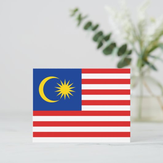 Carte postale Drapeau Malaisie (Debout devant)