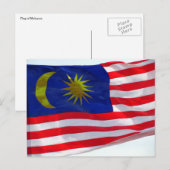 Carte Postale drapeau malaisien (Devant / Derrière)