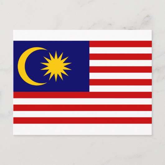 Carte Postale Drapeau malaisien, Drapeau de Malaisie (Devant)