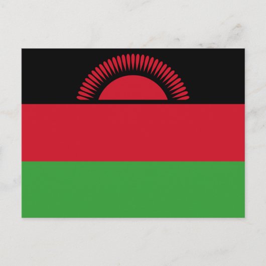 Carte Postale Drapeau malawien, Drapeau du Malawi (Devant)