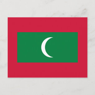 Carte postale Drapeau Maldives
