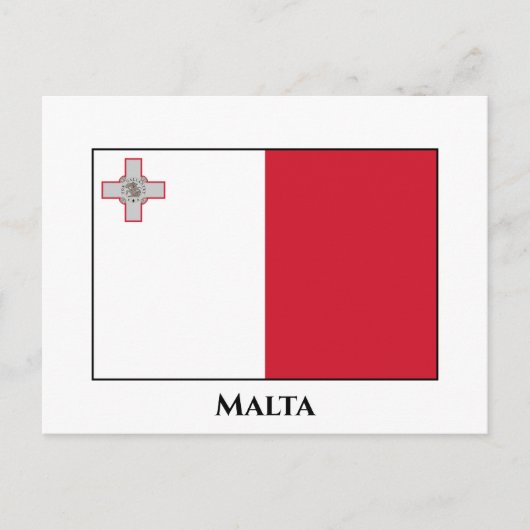 Carte Postale Drapeau maltais (Devant)